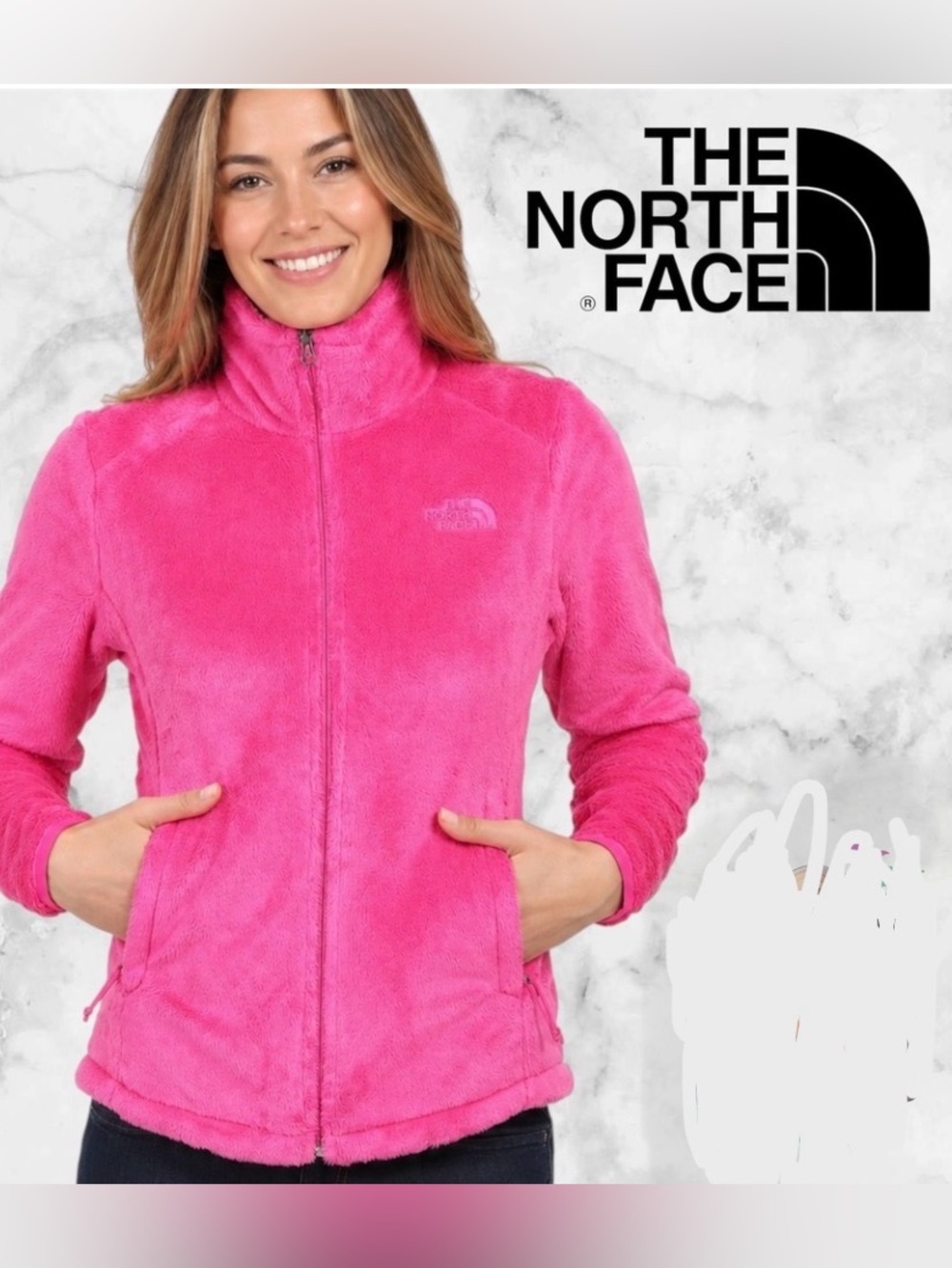 The North Face Osito Fleece Jacket, hot pink, size Small, GUC